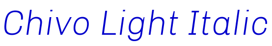 Chivo Light Italic шрифт